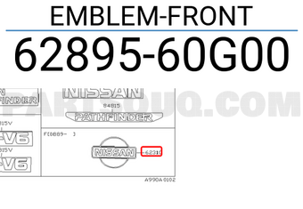 Nissan 6289560G00 EMBLEM-FRONT