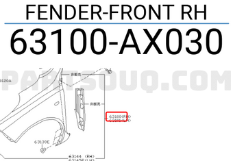 Nissan 63100AX030 FENDER-FRONT RH