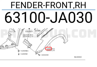 Nissan 63100JA030 FENDER-FRONT,RH