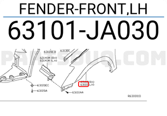 Nissan 63101JA030 FENDER-FRONT,LH