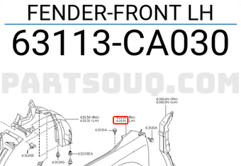 Nissan 63113CA030 FENDER-FRONT LH