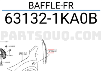 Nissan 631321KA0B BAFFLE-FR