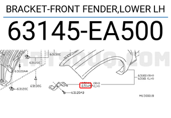 Nissan 63145EA500 BRACKET-FRONT FENDER,LOWER LH