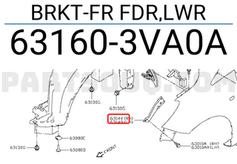 Nissan 631603VA0A BRKT-FR FDR,LWR