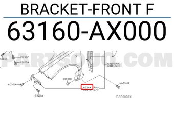 Nissan 63160AX000 BRACKET-FRONT F