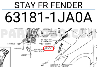 Nissan 631811JA0A STAY FR FENDER