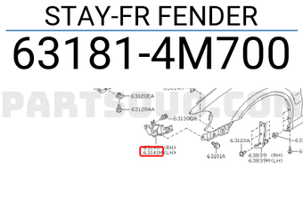 Nissan 631814M700 STAY-FR FENDER