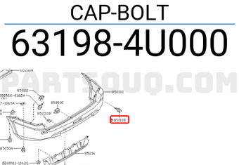 Nissan 631984U000 CAP-BOLT