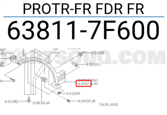 Nissan 638117F600 PROTR-FR FDR FR