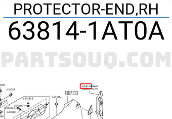 Nissan 638141AT0A PROTECTOR-END,RH