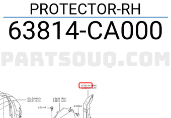 Nissan 63814CA000 PROTECTOR-RH