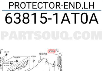 Nissan 638151AT0A PROTECTOR-END,LH