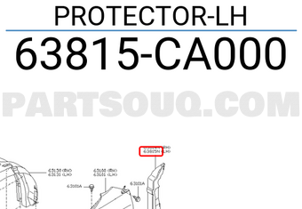 Nissan 63815CA000 PROTECTOR-LH