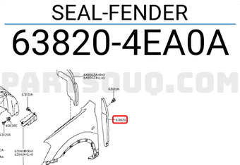 Nissan 638204EA0A SEAL-FENDER