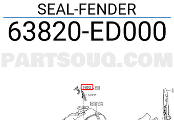 Nissan 63820ED000 SEAL-FENDER