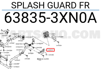 Nissan 638353XN0A SPLASH GUARD FR