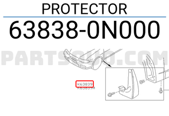Nissan 638380N000 PROTECTOR