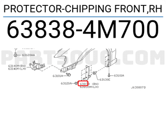Nissan 638384M700 PROTECTOR-CHIPPING FRONT,RH