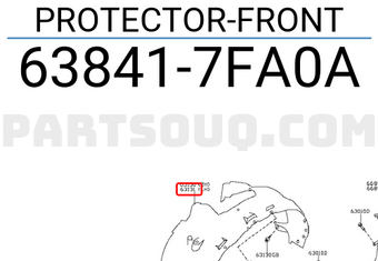 Nissan 638417FA0A PROTECTOR-FRONT