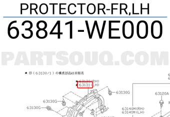 Nissan 63841WE000 PROTECTOR-FR,LH
