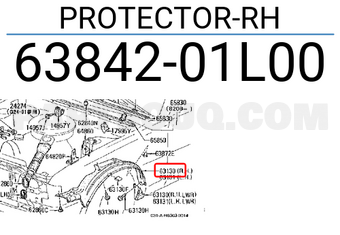 Nissan 6384201L00 PROTECTOR-RH