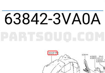 Nissan 638423VA0A PROTECTOR-FRONT FENDER,RH