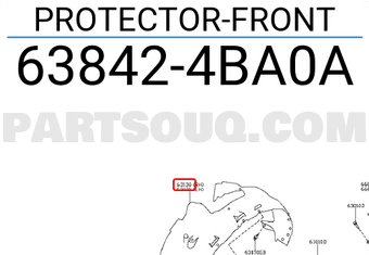 Nissan 638424BA0A PROTECTOR-FRONT