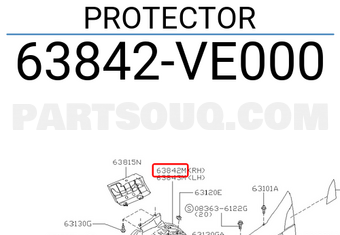 Nissan 63842VE000 PROTECTOR