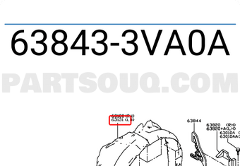 Nissan 638433VA0A PROTECTOR-FRONT FENDER,LH