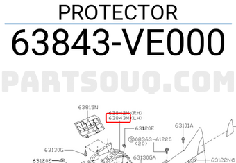 Nissan 63843VE000 PROTECTOR