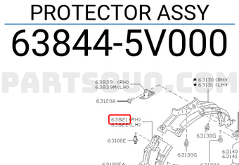 Nissan 638445V000 PROTECTOR ASSY