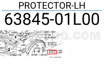 Nissan 6384501L00 PROTECTOR-LH