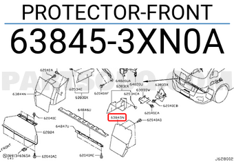 Nissan 638453XN0A PROTECTOR-FRONT