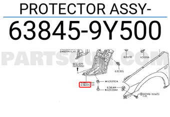 Nissan 638459Y500 PROTECTOR ASSY