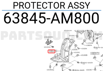Nissan 63845AM800 PROTECTOR ASSY