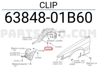 Nissan 6384801B60 CLIP