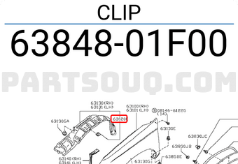 Nissan 6384801F00 CLIP
