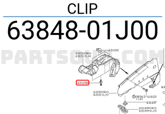 Nissan 6384801J00 CLIP
