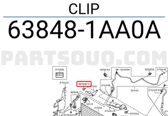 Nissan 638481AA0A CLIP