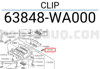 Nissan 63848WA000 CLIP