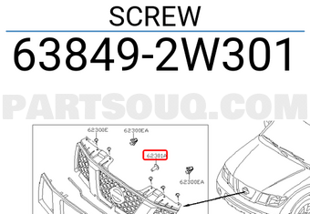 Nissan 638492W301 SCREW