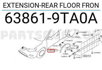 Nissan 638619TA0A EXTENSION-REAR FLOOR FRON