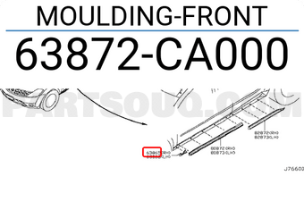 Nissan 63872CA000 MOULDING-FRONT