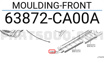 Nissan 63872CA00A MOULDING-FRONT