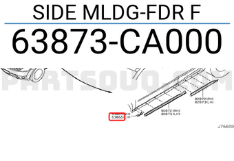 Nissan 63873CA000 SIDE MLDG-FDR F