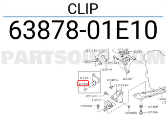 Nissan 6387801E10 CLIP