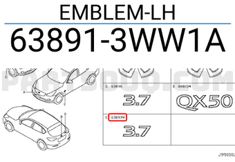 EMBLEM-LH 638913WW1A | Nissan Parts | PartSouq
