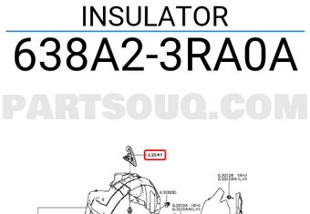 Nissan 638A23RA0A INSULATOR
