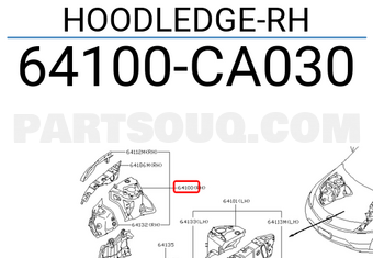 Nissan 64100CA030 HOODLEDGE-RH