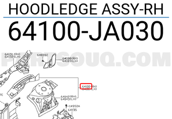 Nissan 64100JA030 HOODLEDGE ASSY-RH